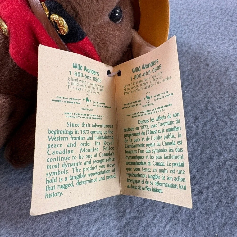 RCMP Country Plush Moose 4 inch Sitting Mountie Canada Souvenir‎ NWT
